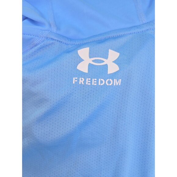 Under Armour Iso-Chill Loose Fit Hoodie Large Blue Patriotic Print - Picture 9 of 12